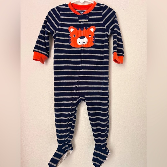 18 Month Carter’s Zip Up Pajama Fleece - Picture 1 of 6